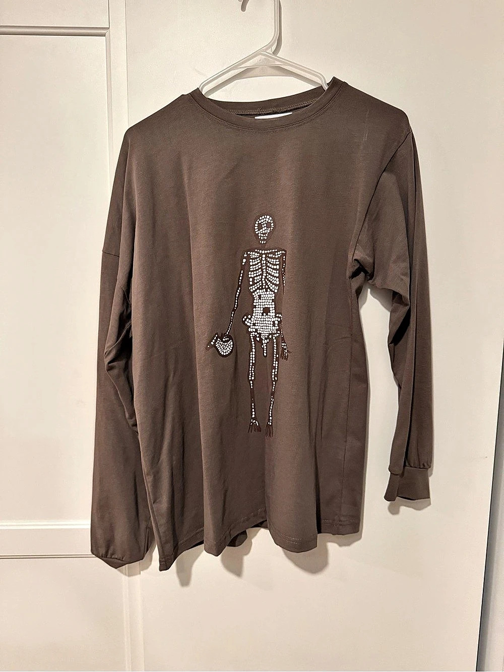 Magliano Skeleton Graphic Long Sleeve Cotton Tee Size Small